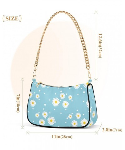 Daisy Shoulder Bag for Women Small Purse Clutch Handbags Cute Purse with Chain Strap for Mum Women $12.60 Shoulder Bags