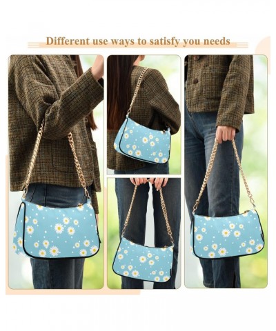 Daisy Shoulder Bag for Women Small Purse Clutch Handbags Cute Purse with Chain Strap for Mum Women $12.60 Shoulder Bags