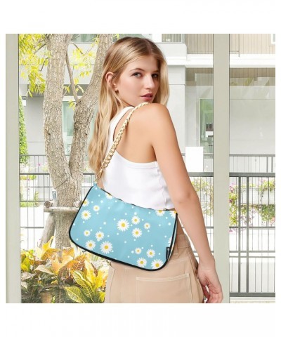 Daisy Shoulder Bag for Women Small Purse Clutch Handbags Cute Purse with Chain Strap for Mum Women $12.60 Shoulder Bags