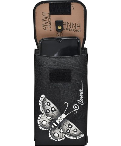 Anna by Anuchka Women's Hand-Painted Genuine Leather Phone Wallet Organizer Crossbody Butterfly Mosaic Black $26.77 Crossbody...