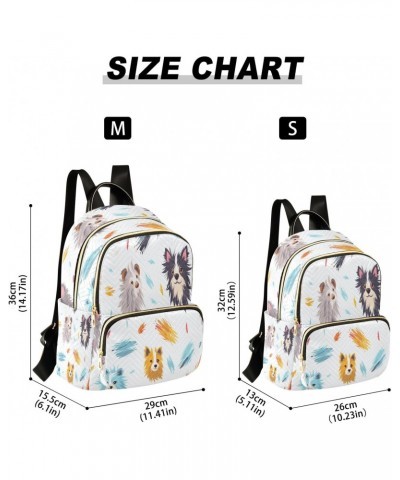 Multi Dog Women Backpack Purse Travel Daypack Shoulder Bag $19.24 Backpacks