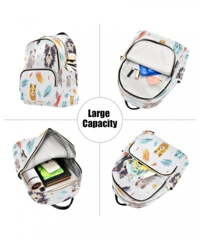 Multi Dog Women Backpack Purse Travel Daypack Shoulder Bag $19.24 Backpacks