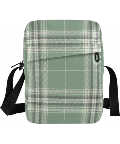 Unisex Crossbody Bag, Excavator Durable Sling Side Shoulder bags for men women, One Size Tartan Check Green $12.23 Crossbody ...