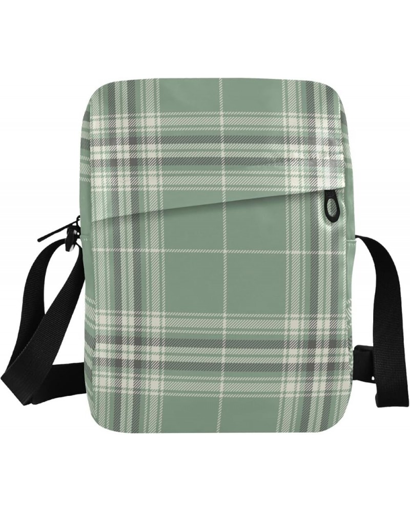 Unisex Crossbody Bag, Excavator Durable Sling Side Shoulder bags for men women, One Size Tartan Check Green $12.23 Crossbody ...