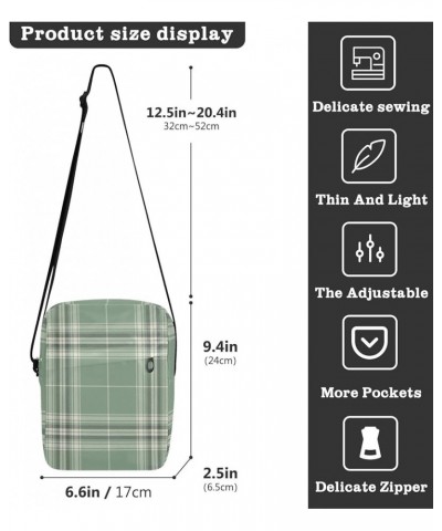 Unisex Crossbody Bag, Excavator Durable Sling Side Shoulder bags for men women, One Size Tartan Check Green $12.23 Crossbody ...