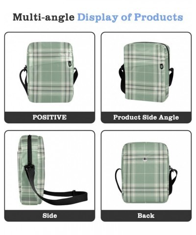 Unisex Crossbody Bag, Excavator Durable Sling Side Shoulder bags for men women, One Size Tartan Check Green $12.23 Crossbody ...