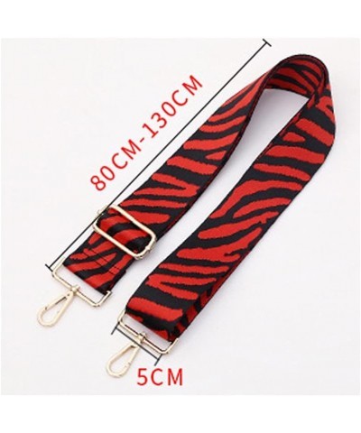 Leopard Crossbody Replacement Straps for Purses and Handbags 5.0cm Wide Adjustable Canvas Shoulder Straps Rose Red + Black $8...