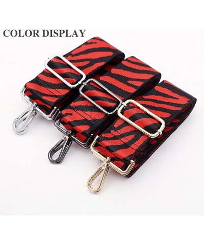 Leopard Crossbody Replacement Straps for Purses and Handbags 5.0cm Wide Adjustable Canvas Shoulder Straps Rose Red + Black $8...