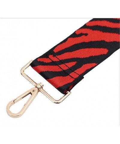 Leopard Crossbody Replacement Straps for Purses and Handbags 5.0cm Wide Adjustable Canvas Shoulder Straps Rose Red + Black $8...