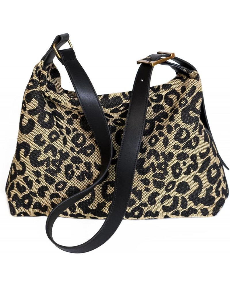 Leopard Hobo Tote Bag Water-resistant Retro Crossbody Large Capacity Casual Shoulder Bag for Women Travel,Shopping Leopard $1...