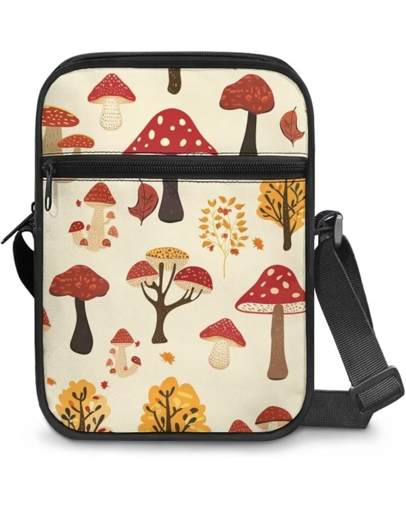 Womens Messenger Bag Small Crossbody Bags Phone Purse Wallet for Outdoor Hiking Sports Cartoon Mushroom $9.06 Crossbody Bags