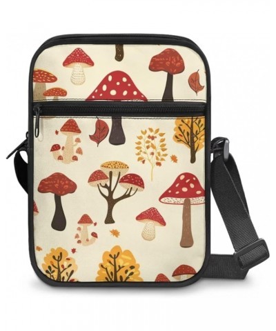 Womens Messenger Bag Small Crossbody Bags Phone Purse Wallet for Outdoor Hiking Sports Cartoon Mushroom $9.06 Crossbody Bags