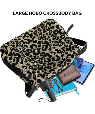 Leopard Hobo Tote Bag Water-resistant Retro Crossbody Large Capacity Casual Shoulder Bag for Women Travel,Shopping Leopard $1...