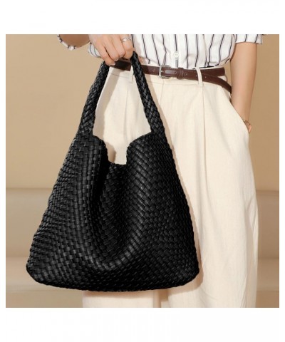 Woven Tote Bag Braided Purse Weave Purse and Vegan Leather Tote Handbag Purse $33.32 Totes