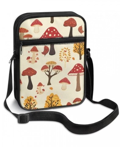 Womens Messenger Bag Small Crossbody Bags Phone Purse Wallet for Outdoor Hiking Sports Cartoon Mushroom $9.06 Crossbody Bags