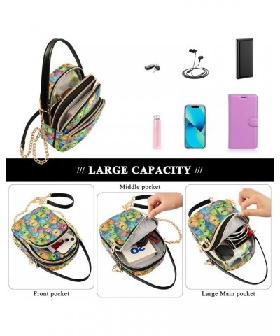 Cute Monster Cartoon Pattern Small Crossbody Purses for Women Crossbody Bags Fanny Packs Handbags Wallet Cell Phone Shoulder ...