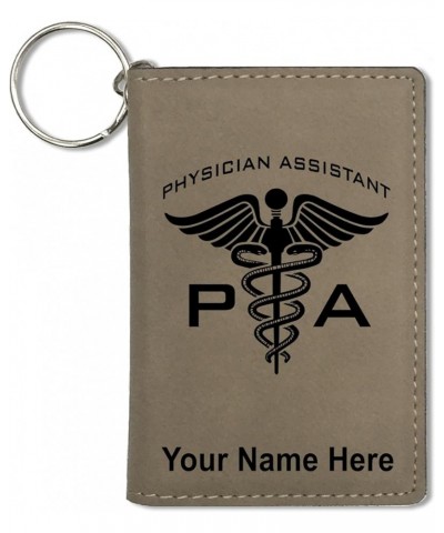 ID Holder Wallet, PA Physician Assistant, Personalized Engraving Included (Dark Brown) Light Brown $12.04 Wallets