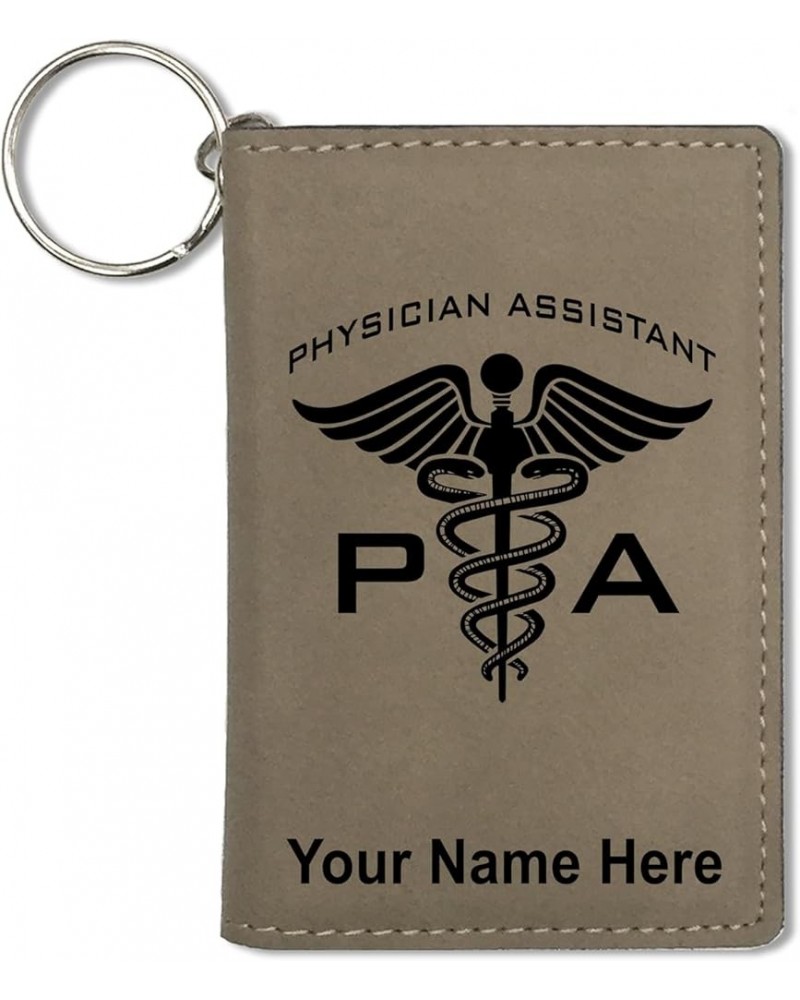 ID Holder Wallet, PA Physician Assistant, Personalized Engraving Included (Dark Brown) Light Brown $12.04 Wallets