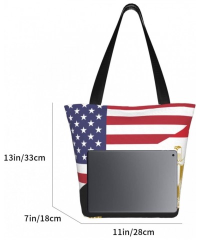 America Egypt Friendship Flag Women'S Casual One Shoulder Carry Shopping Bag Large Capacity Working Storage Handbag $15.07 Sh...