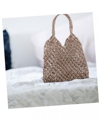 Beach Bags beach Cotton bag Woven bag women's cotton thread woven bag vacation woven tote manual beach bag women handbags Mis...