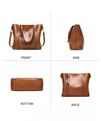 Women Top Handle Satchel Handbags Shoulder Bag Tote Purse Crossbody Bag Brown $27.13 Totes