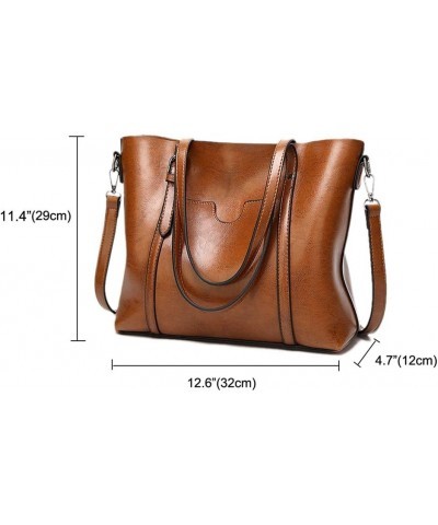 Women Top Handle Satchel Handbags Shoulder Bag Tote Purse Crossbody Bag Brown $27.13 Totes