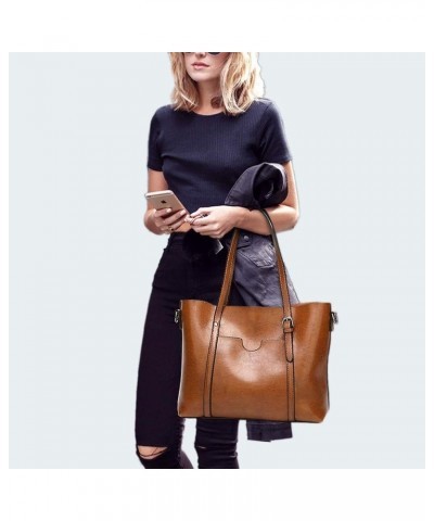 Women Top Handle Satchel Handbags Shoulder Bag Tote Purse Crossbody Bag Brown $27.13 Totes