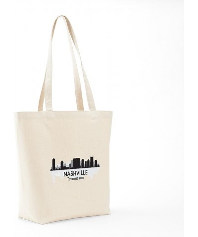 Nashville Tennessee Tote Bag Natural Canvas Tote Bag, Cloth Shopping Bag Nashville Skyline Tote Bag $9.11 Travel Gear