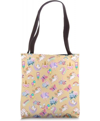 Pastel color Cute Cartoon Animal Design.Unicorn,Cats lovers. Tote Bag $12.09 Totes