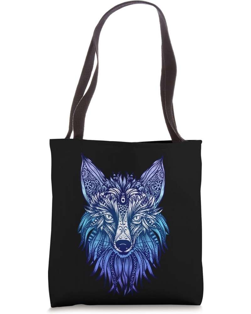 Arctic Fox Antarctica Ornaments Animal Fox Tribal Face Tote Bag $9.64 Totes