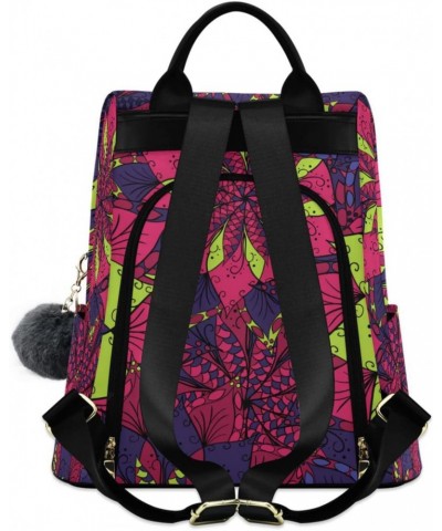 Bright Flower Mandala Backpack Purse for Women Travel Casual Daypack College Bookbag Work Business Ladies Shoulder Bag $21.50...