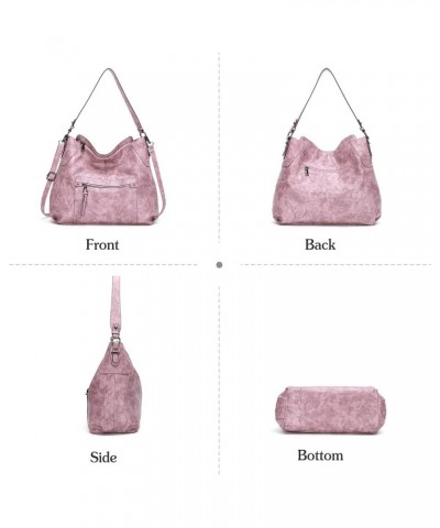 Elegant Handbag Women's Hobo Top-handle Tote Bags Waterproof PU Leather Pink $29.02 Totes