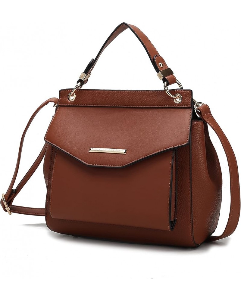 Satchel Convertible Handbag, Women's Backpack, Satchel & Crossbody 3-in-1 Top-Handle Purse Vida Brown $22.79 Backpacks