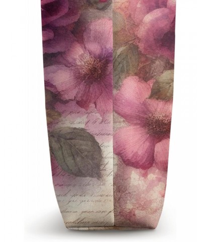 Vintage Floral Fantasy Pink Flower Tote Bag $11.28 Totes