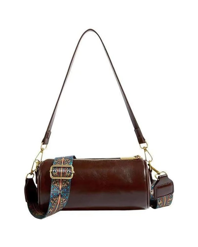 Vintage Hobo Crossbody Bag with Guitar Strap for Women Vegan Leather Shoulder Handbag Round Phone Purse (Green) Coffee $31.66...