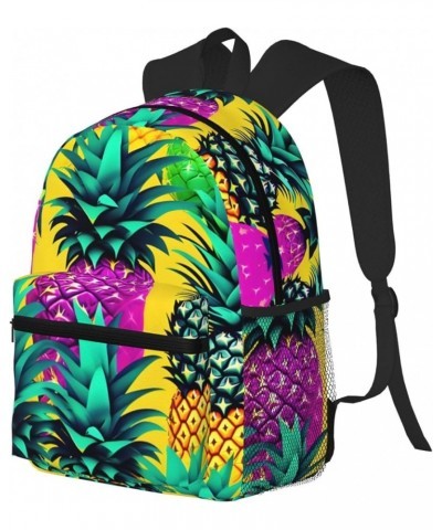 Cool Music sound wave Backpack Cute Print Bookbag Women Travel Casual Water-resistant Backpack Travel Bag bags Colorful Pinea...