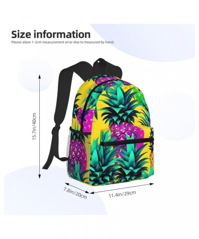 Cool Music sound wave Backpack Cute Print Bookbag Women Travel Casual Water-resistant Backpack Travel Bag bags Colorful Pinea...