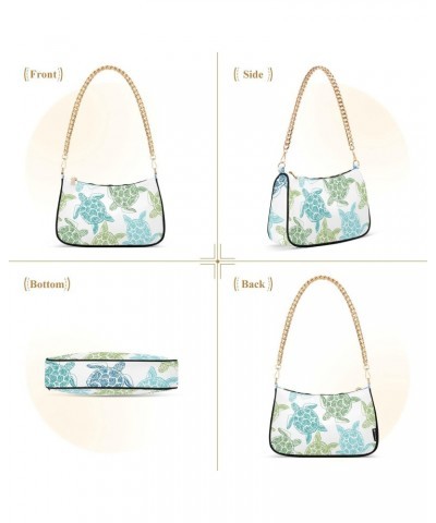 Turtles Shoulder Bag for Women Small Purse Clutch Purse Mini Purse with Chain Strap for Wife Women $13.50 Shoulder Bags