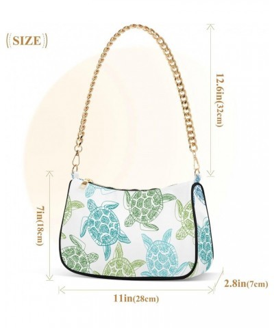 Turtles Shoulder Bag for Women Small Purse Clutch Purse Mini Purse with Chain Strap for Wife Women $13.50 Shoulder Bags