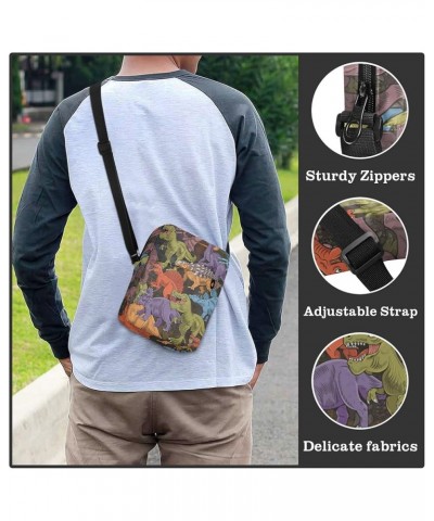 Unisex Crossbody Bag, Halloween Gingham Durable Sling Side Shoulder bags for men women, One Size Camouflage Dinosaur $12.71 C...