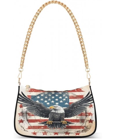 Shoulder Bags for Women American US Flag Independence Day Patriotic Hobo Tote Handbag Small Clutch Purse with Zipper Closure ...