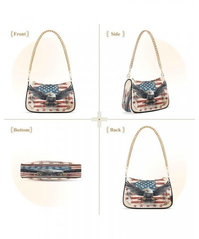 Shoulder Bags for Women American US Flag Independence Day Patriotic Hobo Tote Handbag Small Clutch Purse with Zipper Closure ...