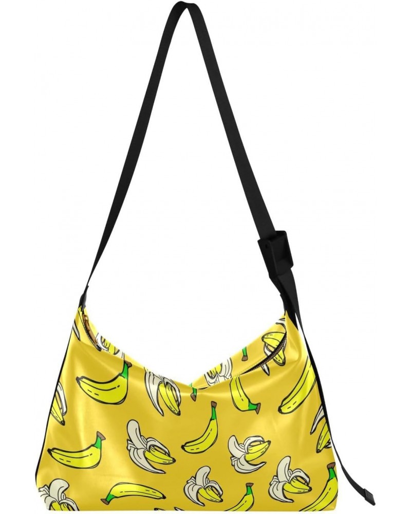 Yellow Banana Tote Bag for Women Large Hobo Bags Crossbody Shoulder Bag Women Tote Bag with Adjustable Strap for Girl Men $14...