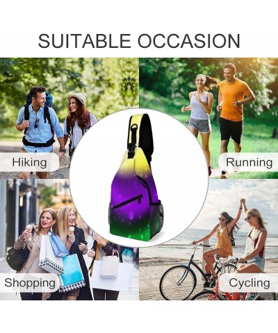 Men & Women Gym Crossbody Sack Satchel Outdoor Hiking Bag, for Mardi Gras Pattern Sling Backpack Rope Bag for Running Hiking ...