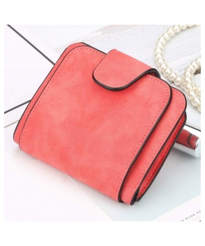 Women Wallet Brand Wallet Women 2021 New Women's Short Wallet Korean Buckle Sanded Leather Coin Purse Mini Female Purses (Col...