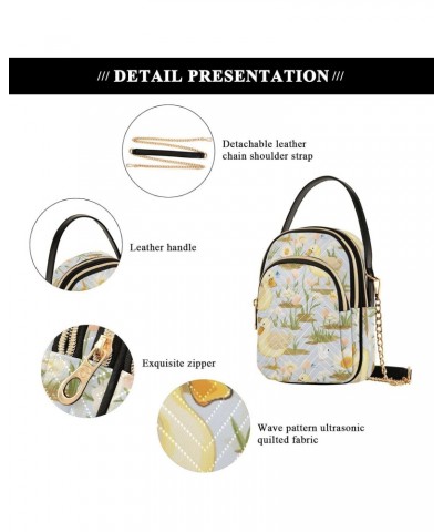 Duck Flowers Floral Small Crossbody Bags for Women Adjustable Strap Purses Travel Handbags 20851933 $10.92 Crossbody Bags