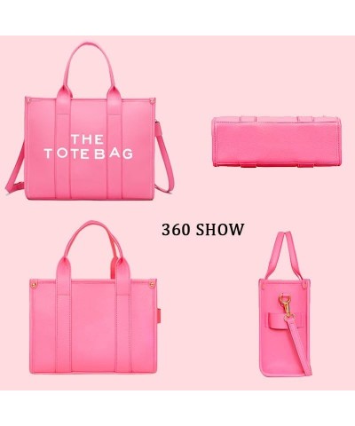 The Tote Bag for Women Dupes Mini Leather Tote Bag Small Purse Personalized Crossbody Handbags Large Pink $25.79 Totes