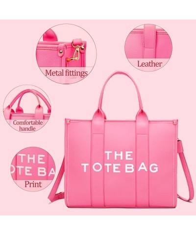 The Tote Bag for Women Dupes Mini Leather Tote Bag Small Purse Personalized Crossbody Handbags Large Pink $25.79 Totes