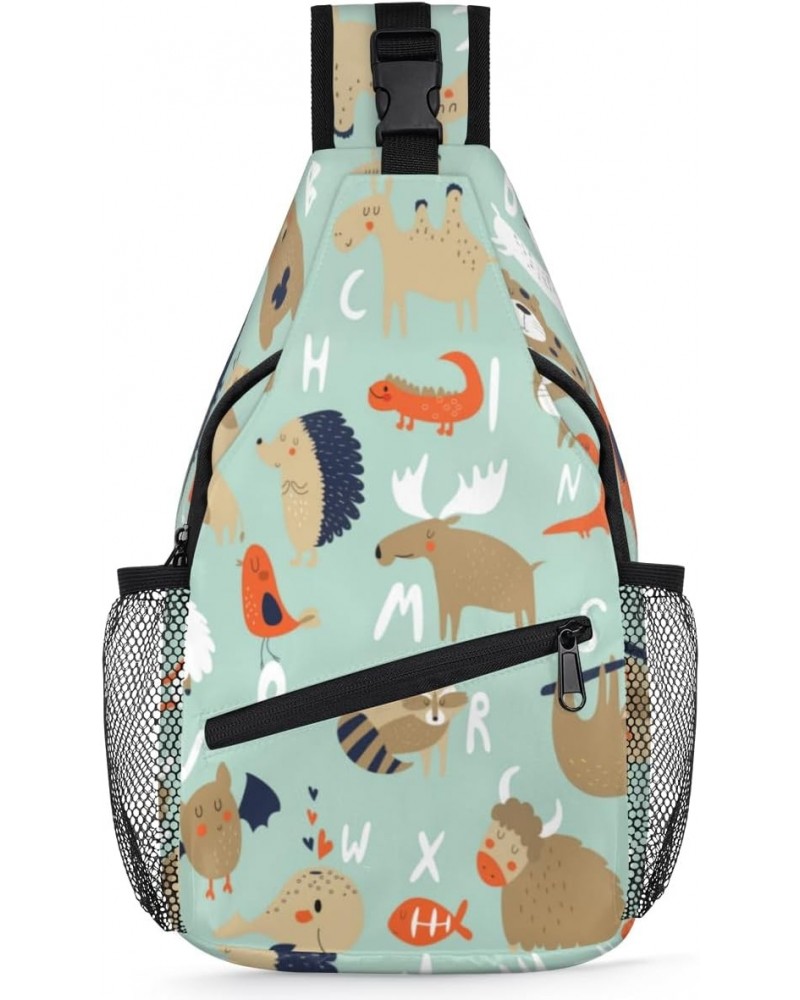 Animal Cute Cartoon Sling Bag for Women Crossbody Backpack Purse Shoulder Casual Daypack Cross Body Bags for Travel Cycling H...