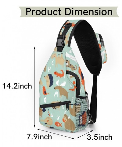 Animal Cute Cartoon Sling Bag for Women Crossbody Backpack Purse Shoulder Casual Daypack Cross Body Bags for Travel Cycling H...